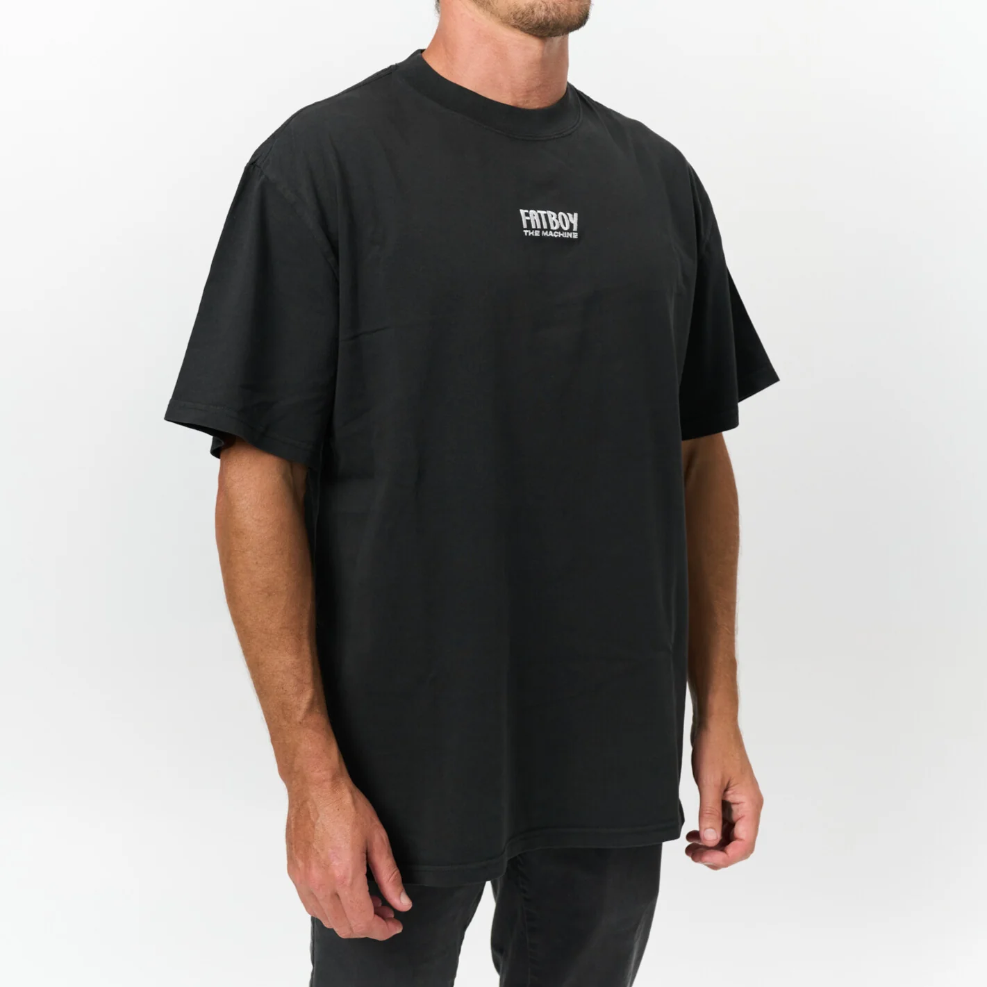 Fatboy Tee - Fatboy Embroidered Coal - Image 3