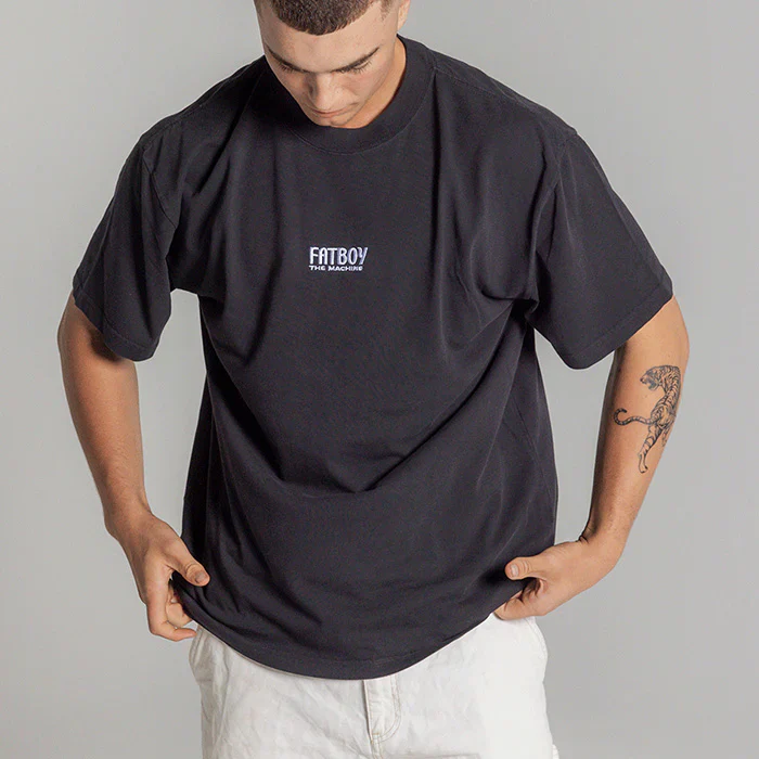 Fatboy Tee - Fatboy Embroidered Coal - Image 6