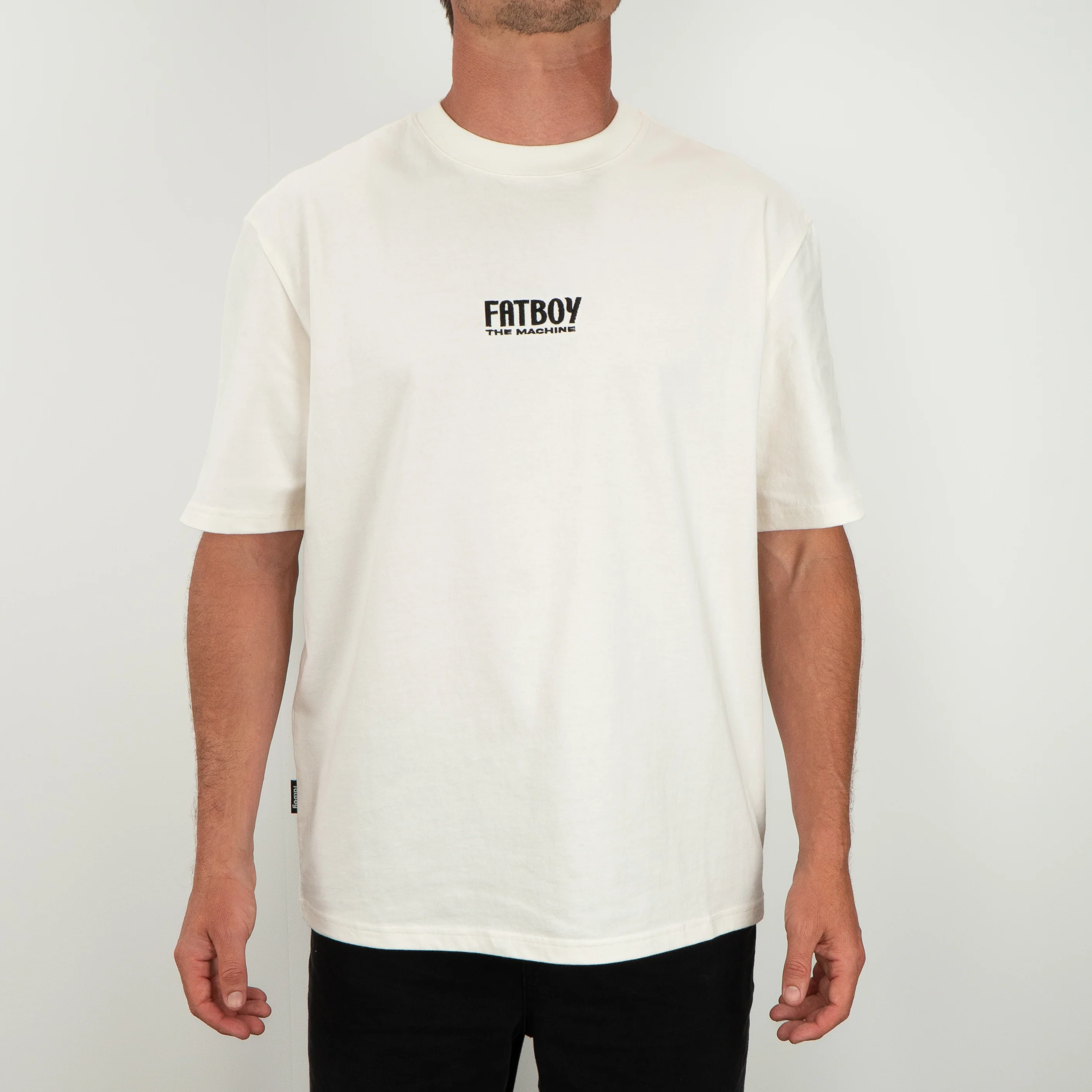 Fatboy Tee - Fatboy Embroidered White
