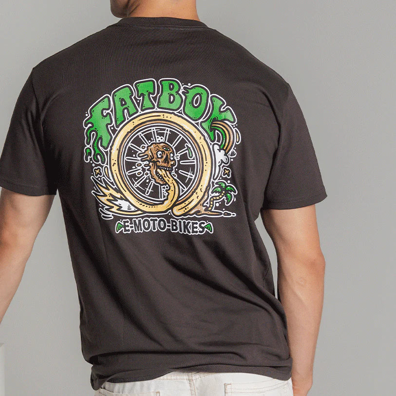 Fatboy Tee - Skull Wheel Green - Image 18
